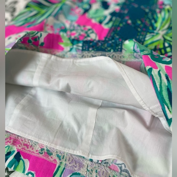 Lilly Pulitzer Vena Early BLOOMER Shift DRESS Multi Pop Up Jungle 0 Lace Teal - Picture 4 of 14